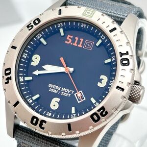 5.11 Tactical watch, Swiss made, 46mm size case, 9in size wrist band